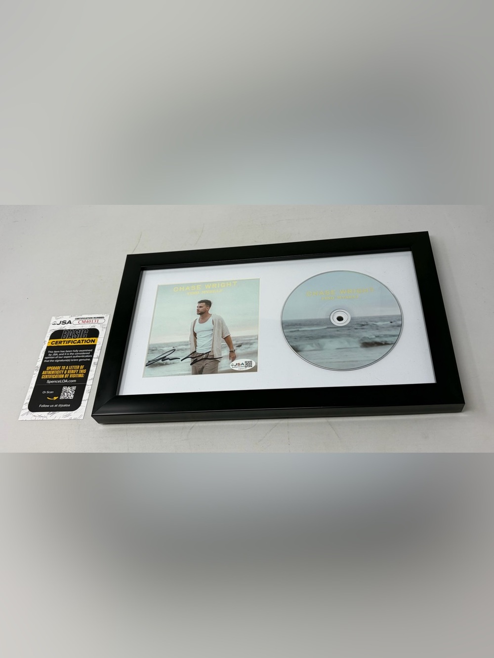 Chase Wright signed Find Myself CD‎ Cover Framed JSA COA
